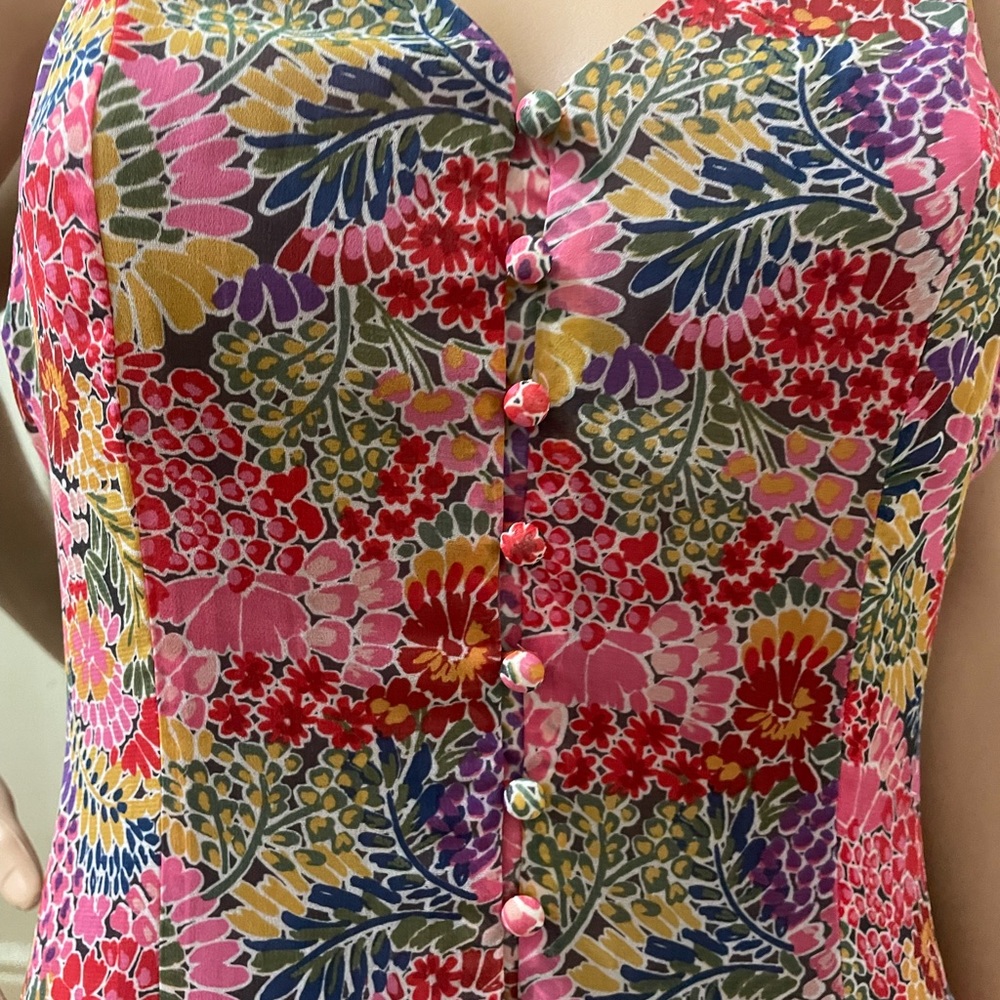 12th Tribe Pink Floral Ruffle Maxi Dress - Picture 6 of 16